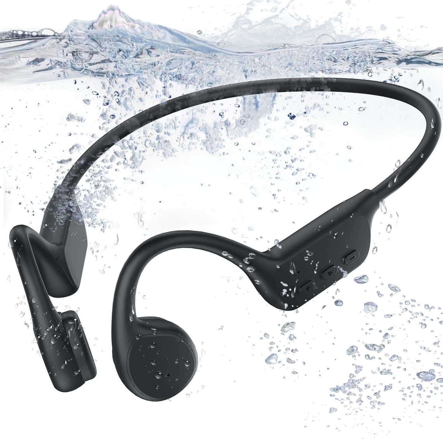  Bone Conduction Headphones, IP68 Swimming