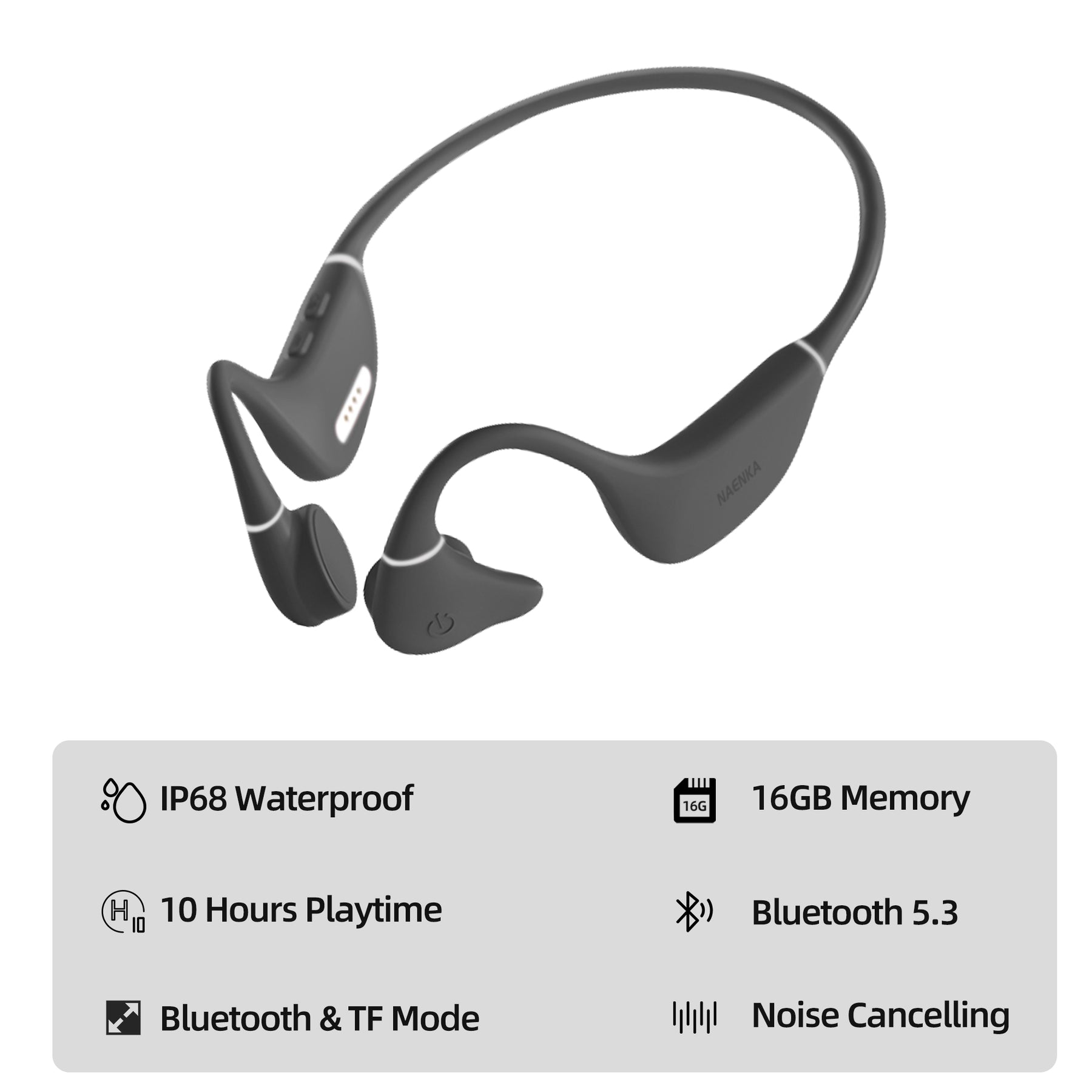 Nank(Naenka) Runner Diver Bone Conduction Cycling Headphones(Only available  in the UK)